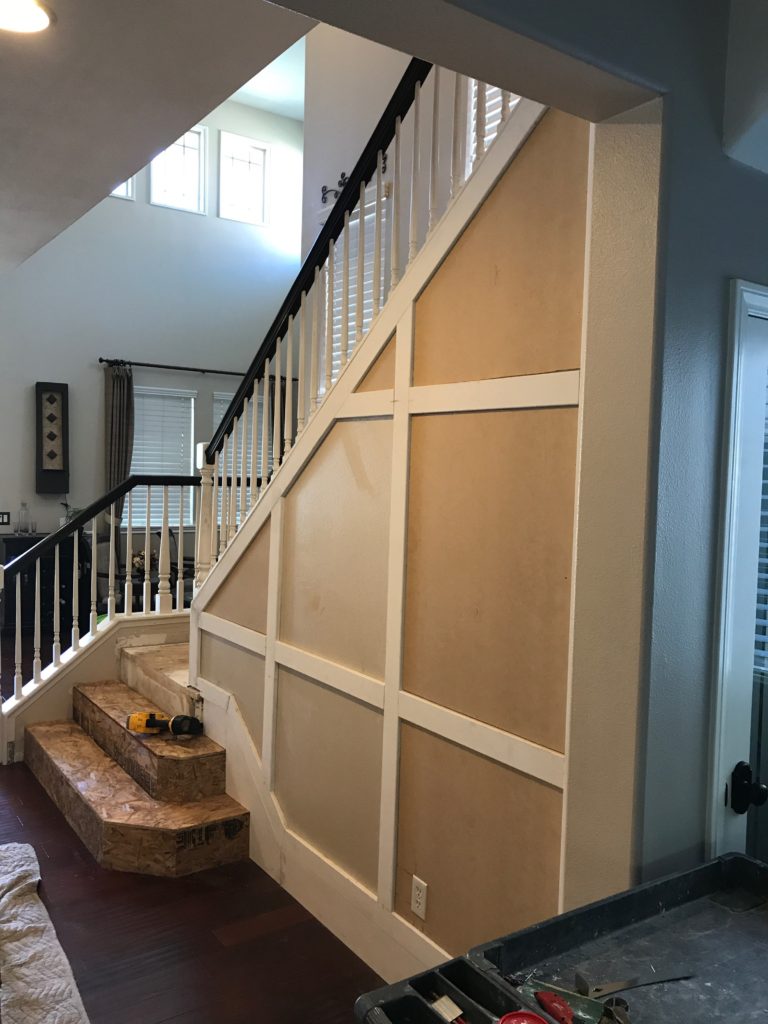 Stairway upgrade in Rancho Cucamonga CROWN MOLDING by Spectacular Trim