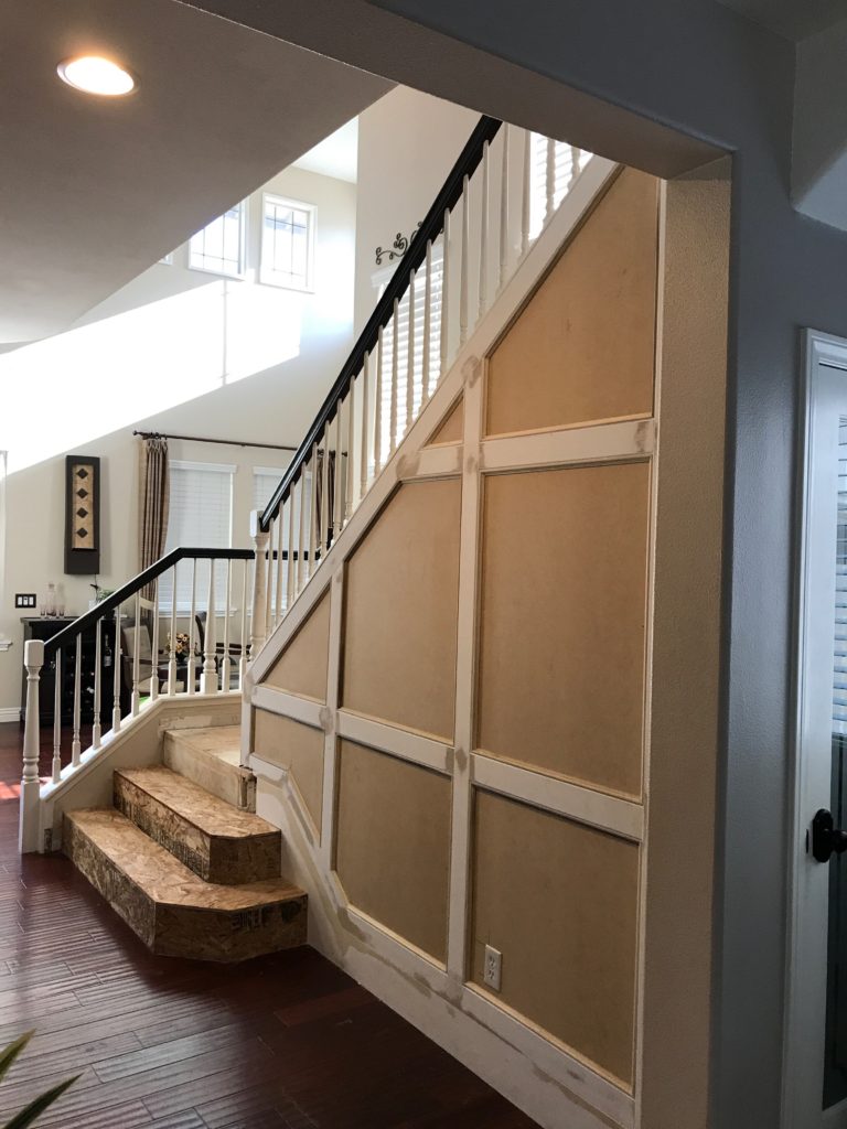 Stairway upgrade in Rancho Cucamonga CROWN MOLDING by Spectacular Trim