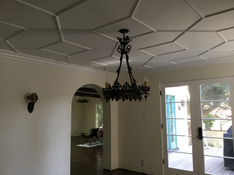 A decorative ceiling for a remodeled Pasadena Spanish home CROWN