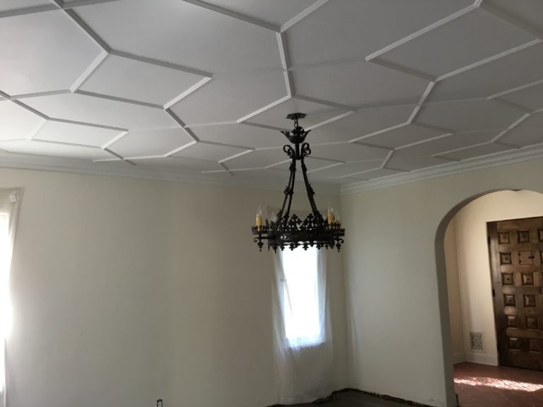 A decorative ceiling for a remodeled Pasadena Spanish home CROWN