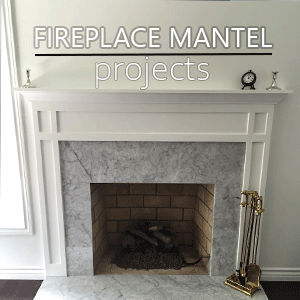 We design build and install custom fireplace mantels and fireplace surrounds in solid wood and paint grade materials in all styles
