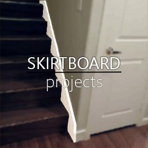 We install skirt board for new and remodel applications. Once a standard feature in homes, skirt board is an essential for adding other finish work in stairways